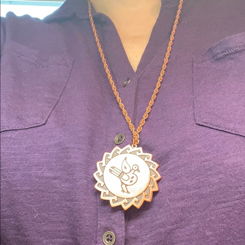 SALE! Solid copper southwestern design pendant - Picture 5 of 6